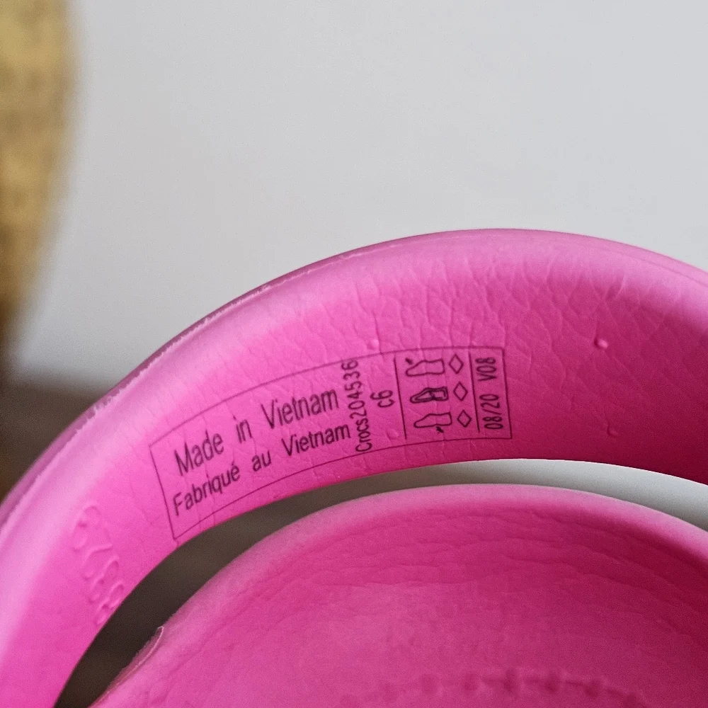 Iconic CROCS Comfort Classic Baby Clog Pink Lightweight Sandals Children C6